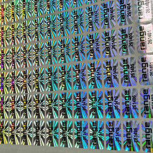 Etiqueta Holográfica de Seguridad Personalizable con Numeración de Pares, Corte Ovalado Plateado, Anti-falsificación, Protección de Marca, Resistente al Agua - Product Image 1