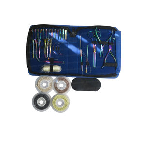 Professional Stainless Steel Hair Extension Kit <b>Pliers</b> Loop Needles Scissors Sectioning Clips <b>Set</b> Light Weight In Maltie Color - Product Image 1