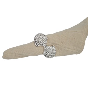 Anneau de serviette au design métallique avec finition standard pour décorer votre table, décoration de table pour hôtel et restaurant, porte-serviettes - Product Image 1