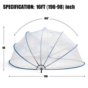 Copertura Retrattile per Piscina da 16 Piedi, Facile da Installare, Pellicola in PVC di Sicurezza, Recinzione con Aste in Fibra di Vetro, Essenziale per Piscine Esterne - Product Image 5