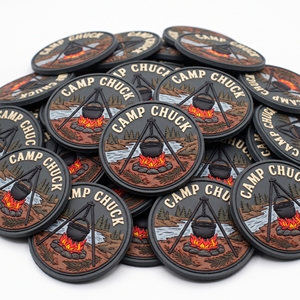 Fabricant Direct Patch en Caoutchouc 3D River Drive Lumberjack Log, Badge Rond en PVC Souple pour Sac à Dos, Veste, Casquette, Uniforme d'Extérieur - Product Image 4