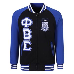 เสื้อแจ็คเก็ตฟลีซ Phi Beta Sigma สีดำสำหรับผู้ชาย ทรงพอดีตัว ผ้าพรีเมียม เสื้อผ้าสำหรับชมรมกรีก เสื้อคลุมลำลอง - Product Image 2