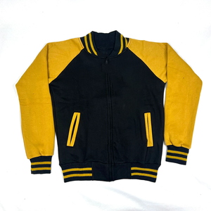 Veste en molleton de qualité supérieure APA Black Varsity |    Blouson bomber universitaire |   Vêtements de rue urbains ultra-tendance pour jeunes universitaires - Product Image 1