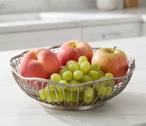 Elegante Cesta de Almacenamiento de Alambre Metálico para Frutas con Diseño Decorativo de Espiral, Diseño de Lujo, Perfecta para una Mesa con Estilo - Product Image 2