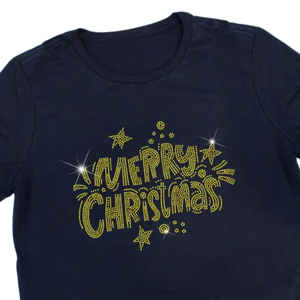T-shirt 100% coton avec strass, manches courtes, haut scintillant, vêtements décontractés tendance, logo personnalisé, fournisseur OEM ODM - Product Image 5