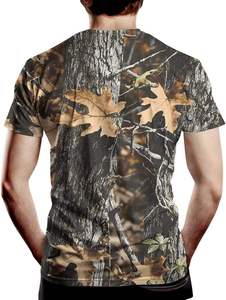 เสื้อยืดแขนสั้นพิมพ์ลายพรางสำหรับผู้ชาย คอกลม ทรงปกติ ระบายอากาศได้ดี สวมใส่สบาย - Product Image 6