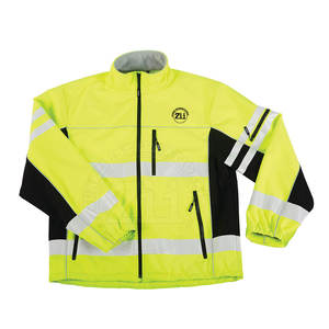 Veste Softshell Réfléchissante Haute Visibilité, Classe 1 ANSI, Imperméable, avec LED Clignotante, Logo Personnalisé, Couleur Unie, Fermeture Éclair - Product Image 5