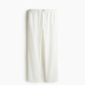 Pantalon en lin mélangé pour homme, coupe classique, léger, respirant, pantalon d'été, tenue décontractée de bureau, coupe confortable - Product Image 5