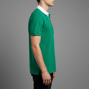 Camisa Polo para Hombre, Informal, de Algodón, Transpirable, de Manga Corta, con Cuello, Cómoda, Ajustada, para Verano, Uso Diario, Oficina - Product Image 3