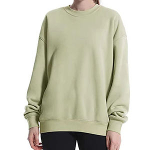 Pull molletonné respirant à col rond pour femme, grande taille, imprimé et brodé, avec appliqués, le plus vendu pour l'hiver, personnalisable - Product Image 1