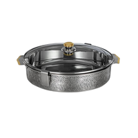 Marmite à soupe et à bouillon multifonction classique en acier inoxydable avec couvercle, compatible lave-vaisselle, compatible gaz et induction, pour usage domestique, hôtelier et en restauration