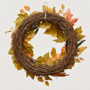 Vibrant Autumn Wreath Featuring Golden Sunflowers, Mini Pumpkins And Foliage, Festive Thanksgiving Harvest <b>Front</b> <b>Door</b> <b>Decoration</b> - Product Image 4