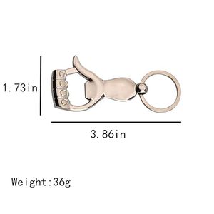 Metal <b>Key</b> Chain Thumbs Up Hand Bottle Opener <b>Key</b> <b>Ring</b> Silver Finish - Product Image 4