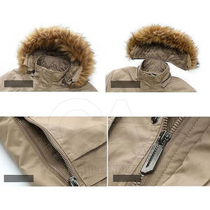 Chaqueta de Invierno para Hombre, Estilo Nuevo, con Capucha de Piel Sintética, Gruesa, para Trabajo, Personalizable - Product Image 3