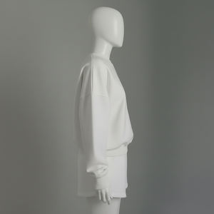 Conjunto Deportivo de Invierno para Hombre, Sudadera Oversize con Cuello Redondo, Pantalones Cortos de Felpa de Poliéster/Algodón, Conjunto de 2 Piezas - Product Image 2