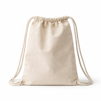 Sac à dos en coton recyclable écologique avec cordon de serrage, sac de shopping réutilisable en toile naturelle biodégradable résistant aux chocs