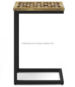 Taburetes laterales artesanales de alta gama en metal fundido combinados con elegantes tapas de mármol para mejorar tanto el minimalista moderno como el ecléctico. - Product Image 5