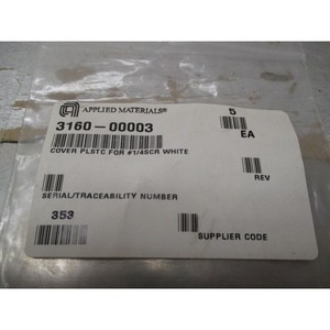 5 AMAT 3160-00003 ฝาครอบพลาสติกสำหรับ # 1/4SCR White - อุปกรณ์และอะไหล่เซมิคอนดักเตอร์ระดับโลกที่เชื่อถือได้ - Product Image 1