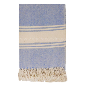 Serviette de Bain Personnalisée Kikoy Kenya Haute Absorption Rayée 100X180 cm Couleur Unie Coton Kikoy Plage Adulte de l'Inde - Product Image 3