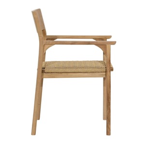 Chaise en bois massif de qualité supérieure avec assise artisanale tressée, mobilier scandinave minimaliste pour restaurants et hôtels - Product Image 3
