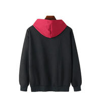 Sweater Hoodie Hitam Unisex Ukuran Besar Kasual Pakaian Musim Dingin Fleece Bernapas Ramah Lingkungan Aktivitas Luar Ruangan Rajutan Katun