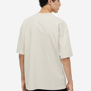 Nouveautés – T-shirt décontracté uni en polyester/coton, coupe longue, coupe-vent, pour homme et femme, idéal pour le sport et la gym, personnalisable en gros - Product Image 5
