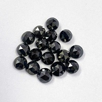 Diamant noir naturel de qualité AAA à facettes rondes taille rose pierres précieuses calibrées en vrac du fabricant fournisseur au coût d'usine