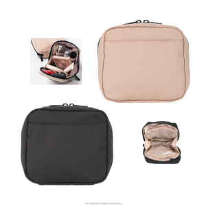 Bolsa de viaje de cuero rosa para mujer, neceser, tamaño pequeño, impermeable, almacenamiento de maquillaje, cierre de cremallera, estilo de moda Whol - Product Image 6