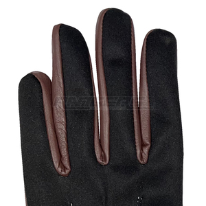 <b>Mens</b> Leather <b>Gloves</b> Stylish Brown Sheepskin Side Zipper Cuff Cold Weather Wear Bulk Custom Logo Winter Fashion <b>Gloves</b> - Product Image 4