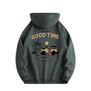 Vente flash : sweat à capuche unisexe personnalisé imprimé, 100% coton, poids lourd, coupe classique, motif uni, noir, pour homme, hiver - Product Image 1