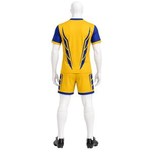 ชุดรักบี้สีเหลืองน้ำเงินสำหรับผู้ชาย เสื้อเจอร์ซีย์และกางเกงขาสั้น ชุดกีฬามืออาชีพ น้ำหนักเบา ระบายอากาศได้ดี ชุดกีฬาสำหรับทีม รุ่น C - Product Image 2