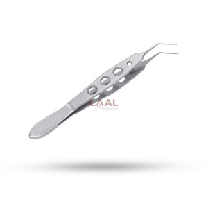Pinzas Oftálmicas para Suturas, Puntas Anguladas Finas, Mango con Orificio Redondo Fenestrado, Instrumentos Médicos Quirúrgicos con Certificación CE e ISO - Product Image 3