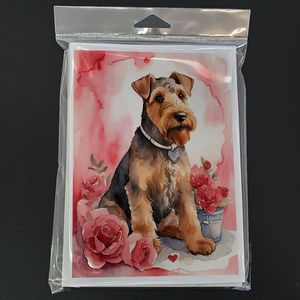 Airedale Terrier การ์ดอวยพร A7วาเลนไทน์, การ์ดเปล่า8ใบพร้อมซองขนาด5x7 - Product Image 3
