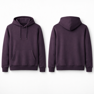 Sudaderas con capucha personalizadas OEM para hombre, color morado ciruela, nuevo diseño, sudadera tipo pullover, ropa de alta calidad al por mayor - Product Image 4