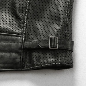 Chaleco de Cuero para Hombre, Transpirable y Cómodo, Resistente al Viento e Impermeable, Estilo Urbano, Hecho en Fábrica, Ropa Casual - Product Image 4
