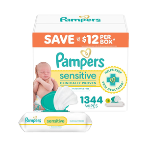 Toallitas Húmedas para Bebé Pampers, Sensibles, a Base de Agua, Clínicamente Probadas, Hipoalergénicas y Sin Perfume, 1344 Toallitas en Total - Product Image 3