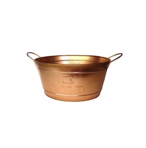 Bandeja Ovalada para Servir Bebidas con Acabado en Cobre Antiguo para Decoración de Bar en Casa - Product Image 1