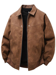 Chaqueta de Cuero Vacuno para Hombre Tallas Grandes, Estilo Otoño Invierno 2026, Chaqueta de Motociclista con Cuello, Abrigo de Algodón, Chaqueta Moderna - Product Image 2