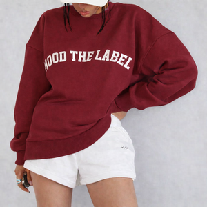 Conjunto de Pantalones Cortos y Sudadera de Punto Casual para Mujer, Sólido, Transpirable, por Encima de la Rodilla, Cuello Redondo, Spandex, Poliéster - Product Image 3