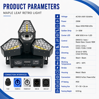 Lampe à effet rétro trèfle à quatre feuilles pour bars et KTV, lumière matricielle LED RGBW, contrôle DMX512, effet stroboscopique buffle et cheval au galop