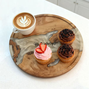 ถาดเสิร์ฟทรงสี่เหลี่ยมทำจากเรซิ่นแฮนด์เมดสุดหรู พร้อมลวดลายสั่งทำพิเศษ ของตกแต่งบ้านระดับพรีเมียม ของขวัญขายส่ง Tradebyd - Product Image 4