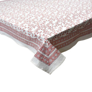 Mantel Artesanal Estampado a Mano 100% Algodón para 10 Personas, 180x270cm, Sostenible, Decoración para Bodas y Cenas, Estilo Hogareño - Product Image 1