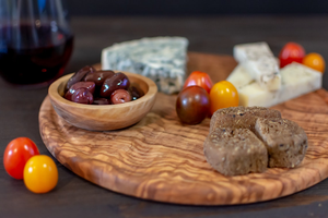 Planche à pizza en bois et assiettes, plateau à pizza en bois fait main, plateau de service pour fromage, vaisselle de table pour restaurant, ustensiles de cuisine - Product Image 3
