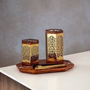 Juego de Mabkhara de Madera con Incrustaciones de Nácar Tradicional, Quemador de Incienso de Carbón para Oud y Resina, Caja de Regalo de Fragancia para el Hogar - Product Image 3