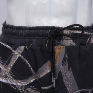 Pantalones Culottes con Estampado de Camuflaje para Mujer, Cintura Media, Cordón Ajustable, Corte Holgado, Largos, Estilo Casual Otoñal, 60% Algodón, 40% Poliéster - Product Image 6