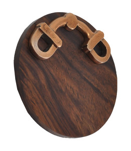 Sous-verres en bois naturel poli, résistants à l'eau, écologiques, pour tasses à thé et café, et sets de table, style morlette de cheval en cuivre - Product Image 2