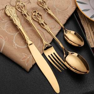 Elegante Juego de Tenedores de Metal Chapados en Oro, Aptos para Lavavajillas, Cubiertos para Bodas - Product Image 6