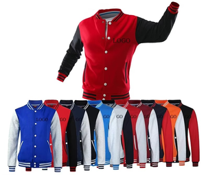 Veste de baseball décontractée coupe ample anti-boulochage de haute qualité pour fabricant OEM, avec logo personnalisé - Product Image 3