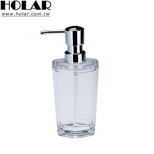 [Holar] Taiwan-made Wholesale Hexagon Shape Shatterproof <b>Refillable</b> Leakproof Clear 10oz Lotion Bottles for Hospitality - Product Image 1
