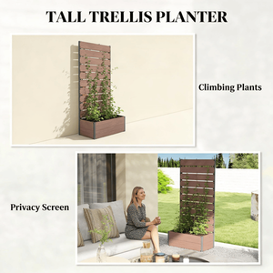 Fioriera Rialzata con Traliccio Elegante Recinzione e Cancelli per Spazi Esterni da Giardino - Product Image 3